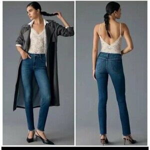 Mother Jeans Women’s Size 26 Blue Looker Ankle Fray Hem Girl Crush Denim